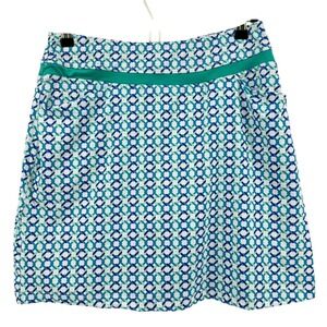 GG Blue Womens Golf Skort Teal Navy Geometric Link Active Tennis Size Medium